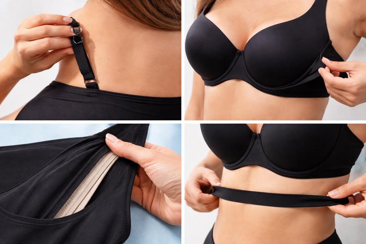 Swimsuit construction features for large cups
