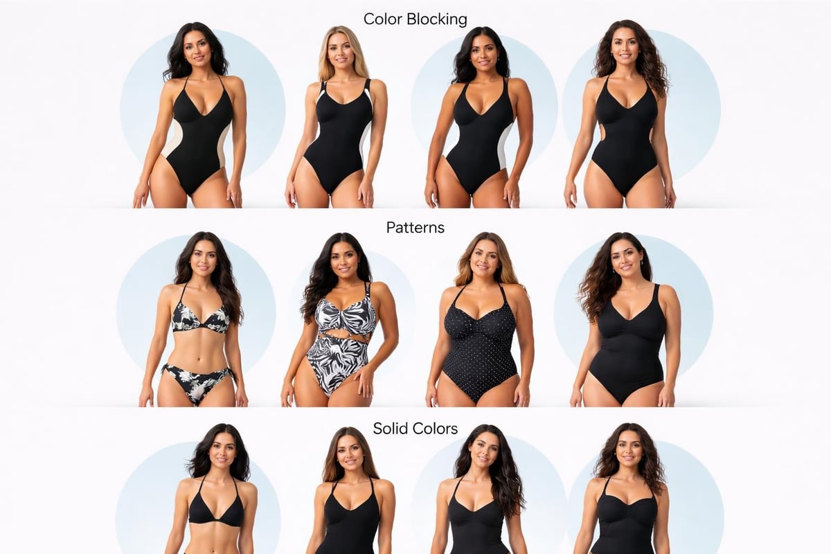 Colour effect in swimsuits