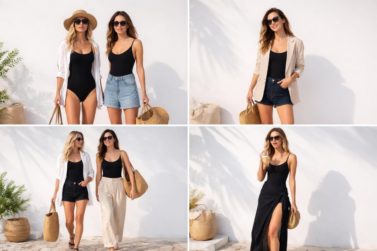 Swimsuit styling variations