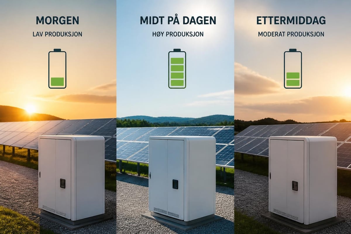 Solcellepanel strømproduksjon