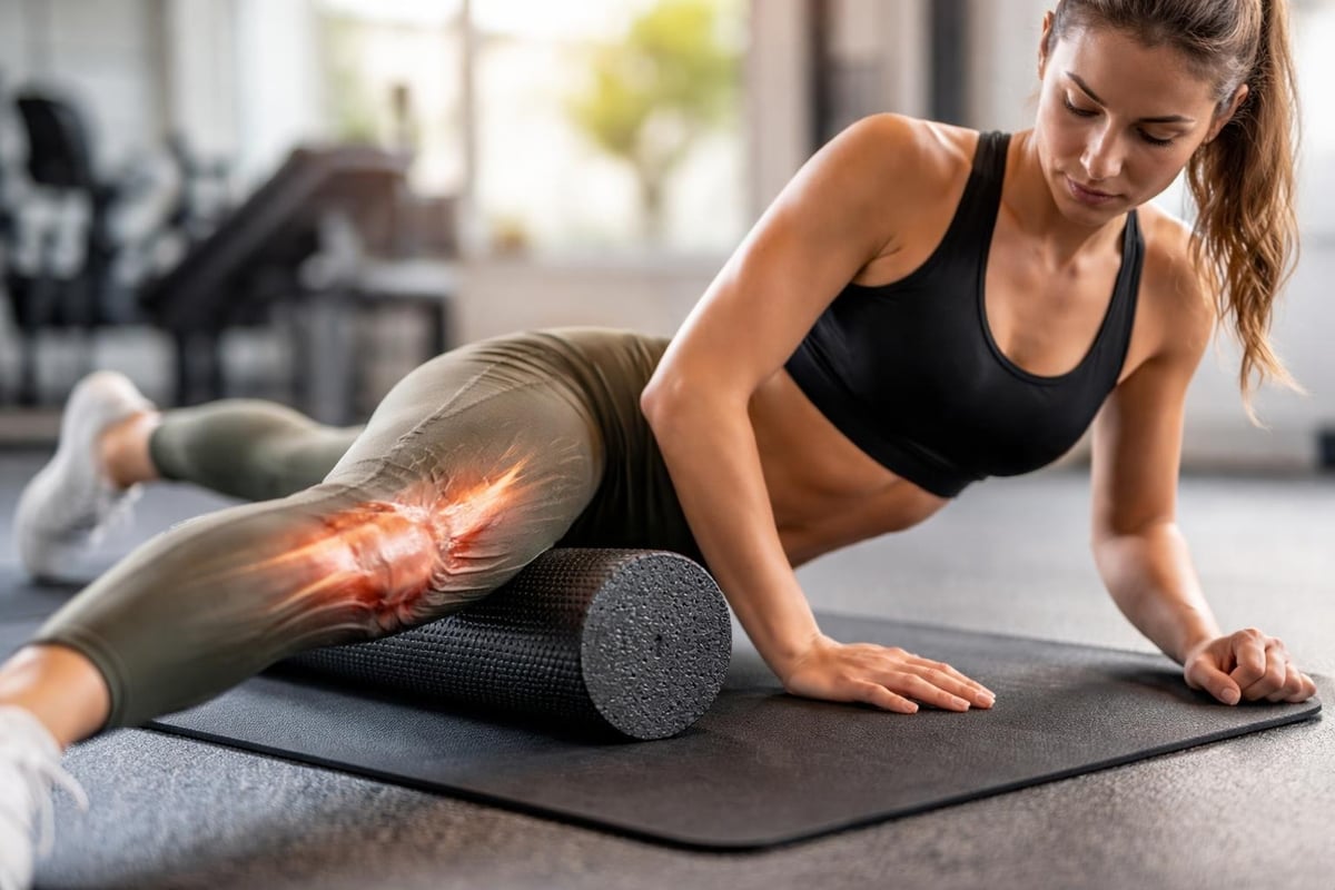 Foam rolling muscle recovery process