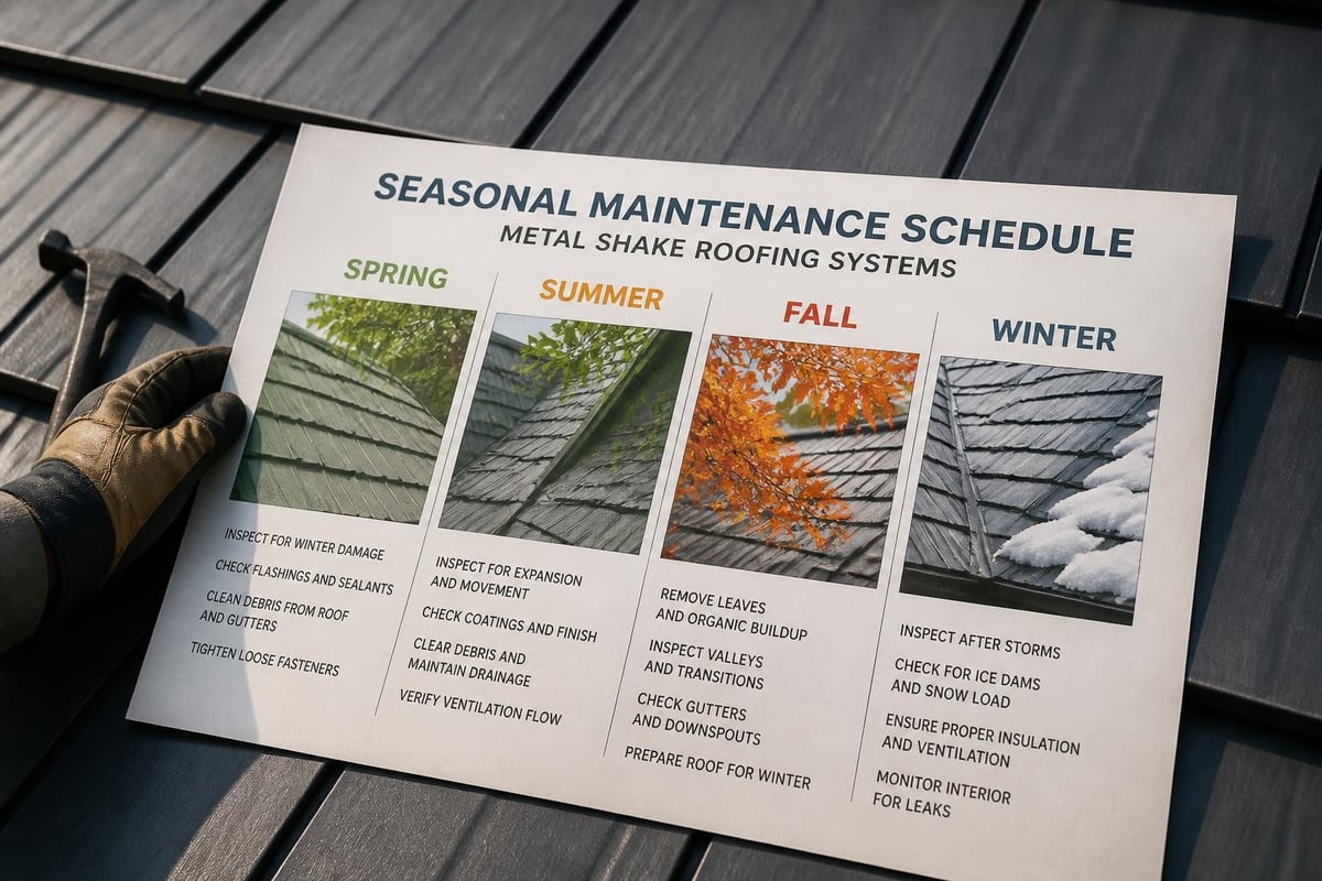 Metal shake roofing maintenance timeline