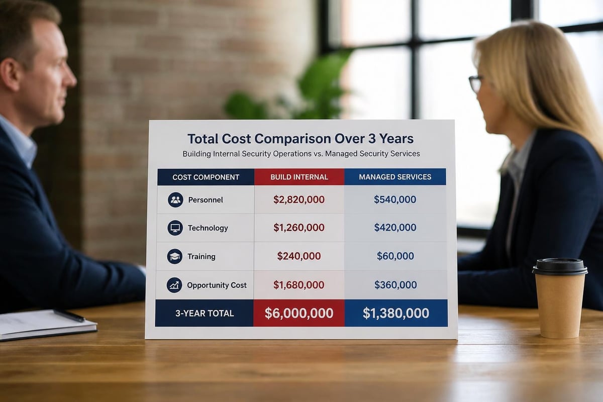 Managed security service cost comparison