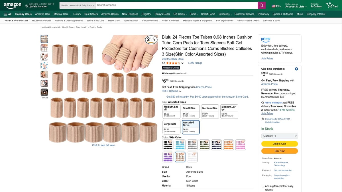 Top 8 Bunion Pads for Comfort and Relief in 2025 - Blulu Toe Tubes Cushion Corn Pads (24 Pieces)