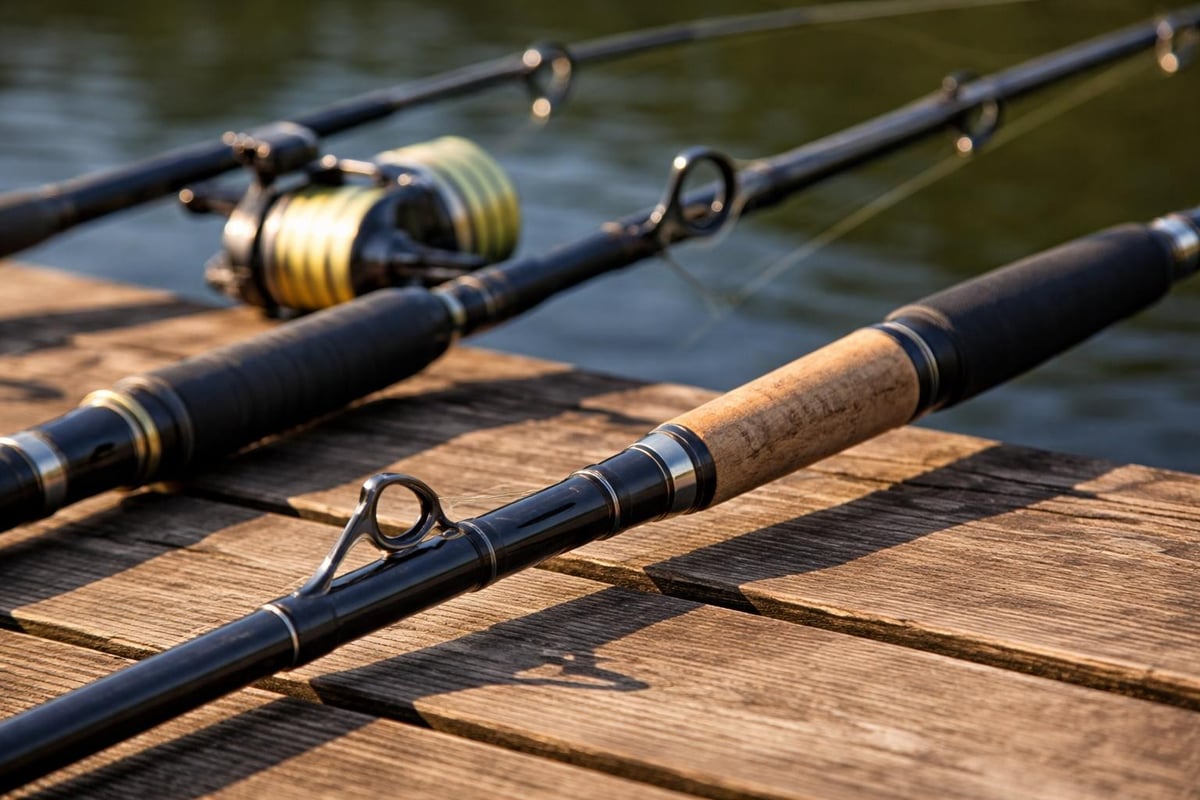 Catfish rod construction features