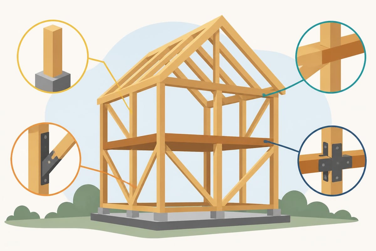 Timber frame structural components