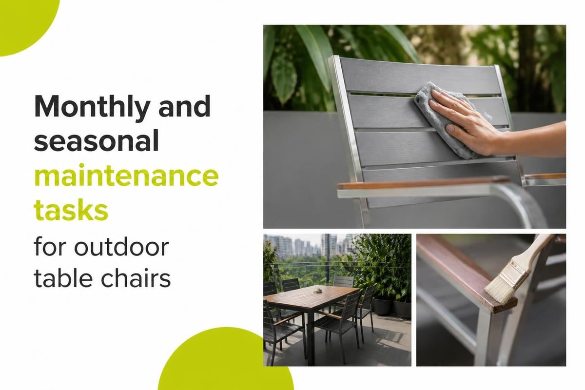 Outdoor furniture maintenance calendar
