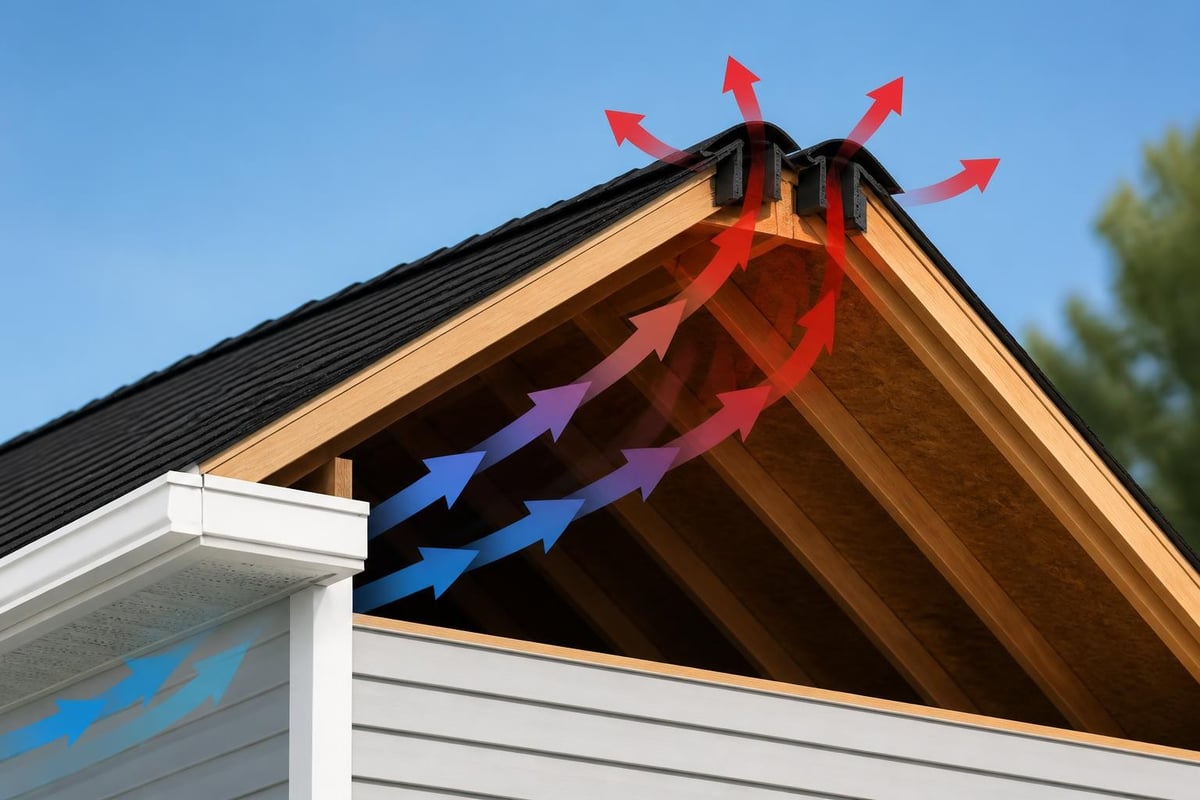Roofing soffit ventilation cycle