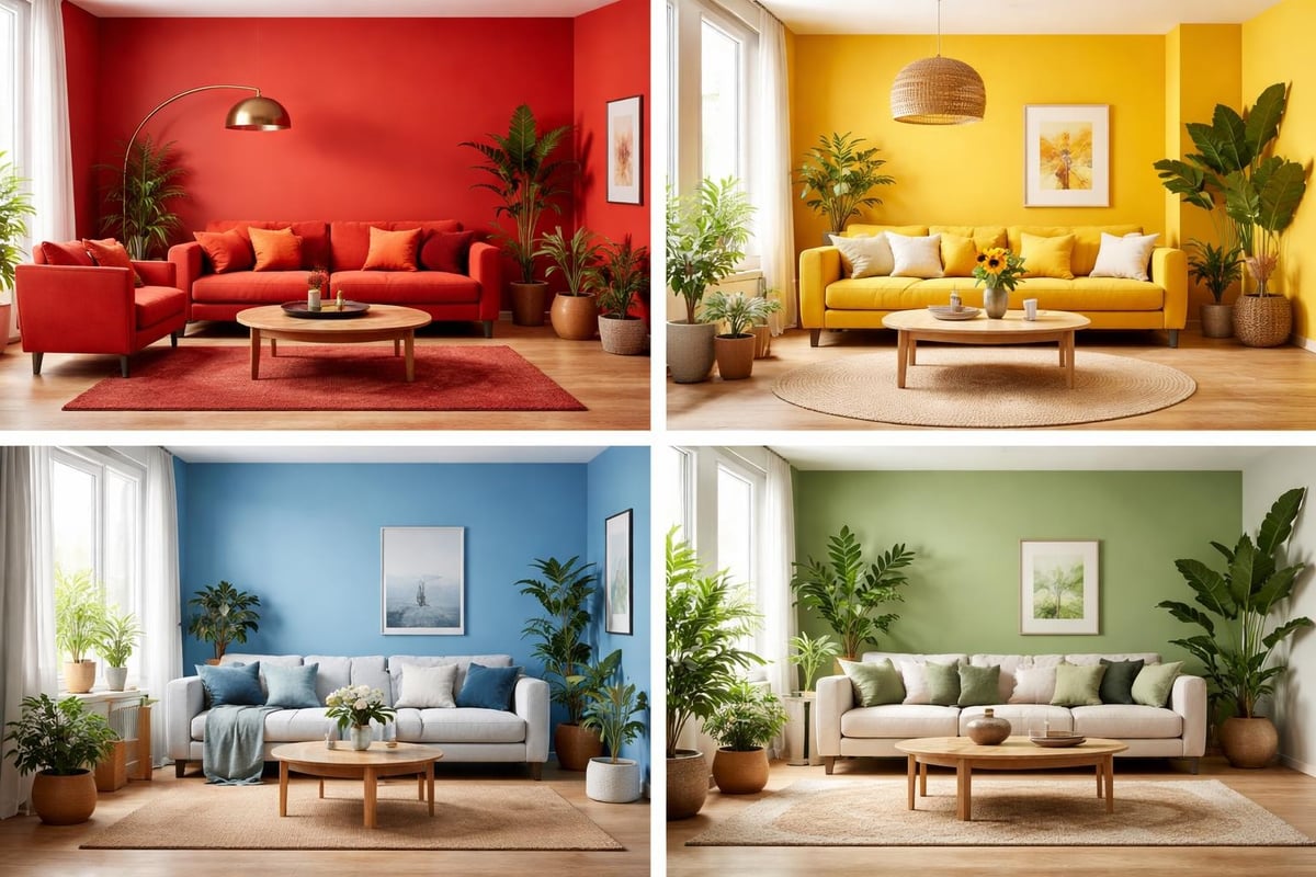 Rainbow color psychology in home spaces
