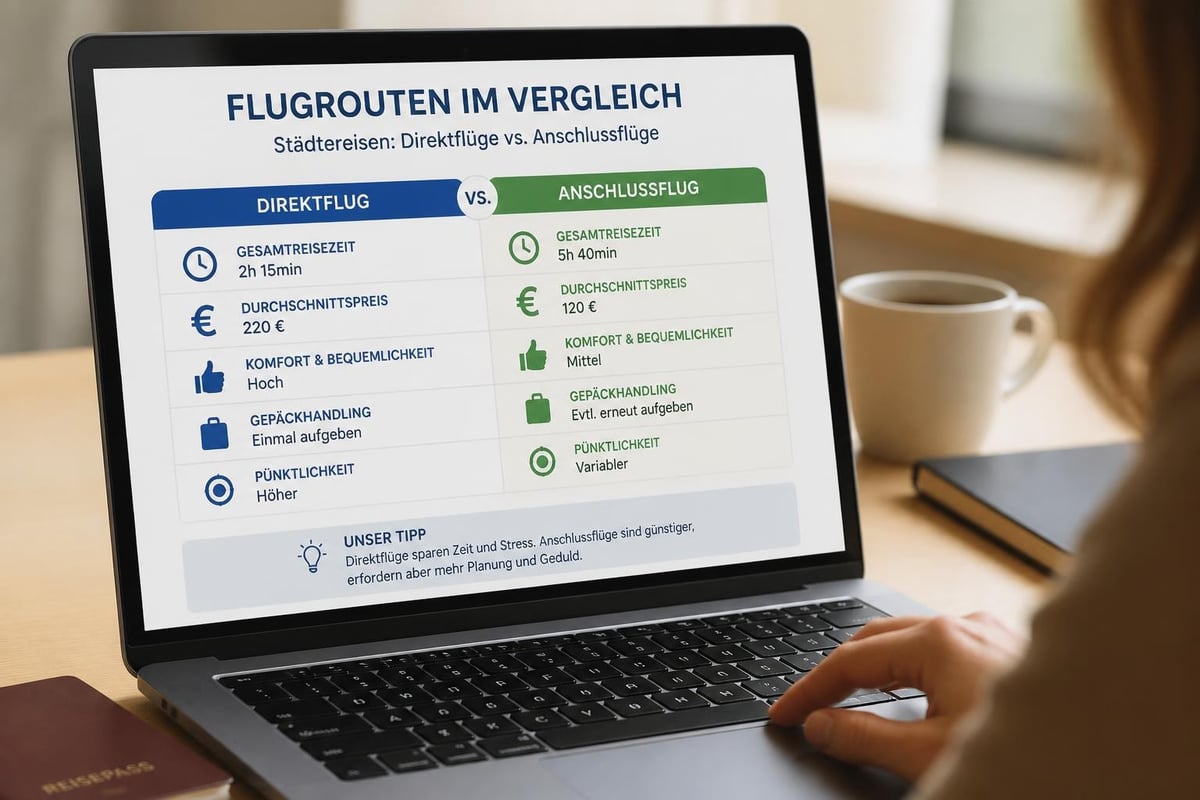 Flugverbindungen Städtereise