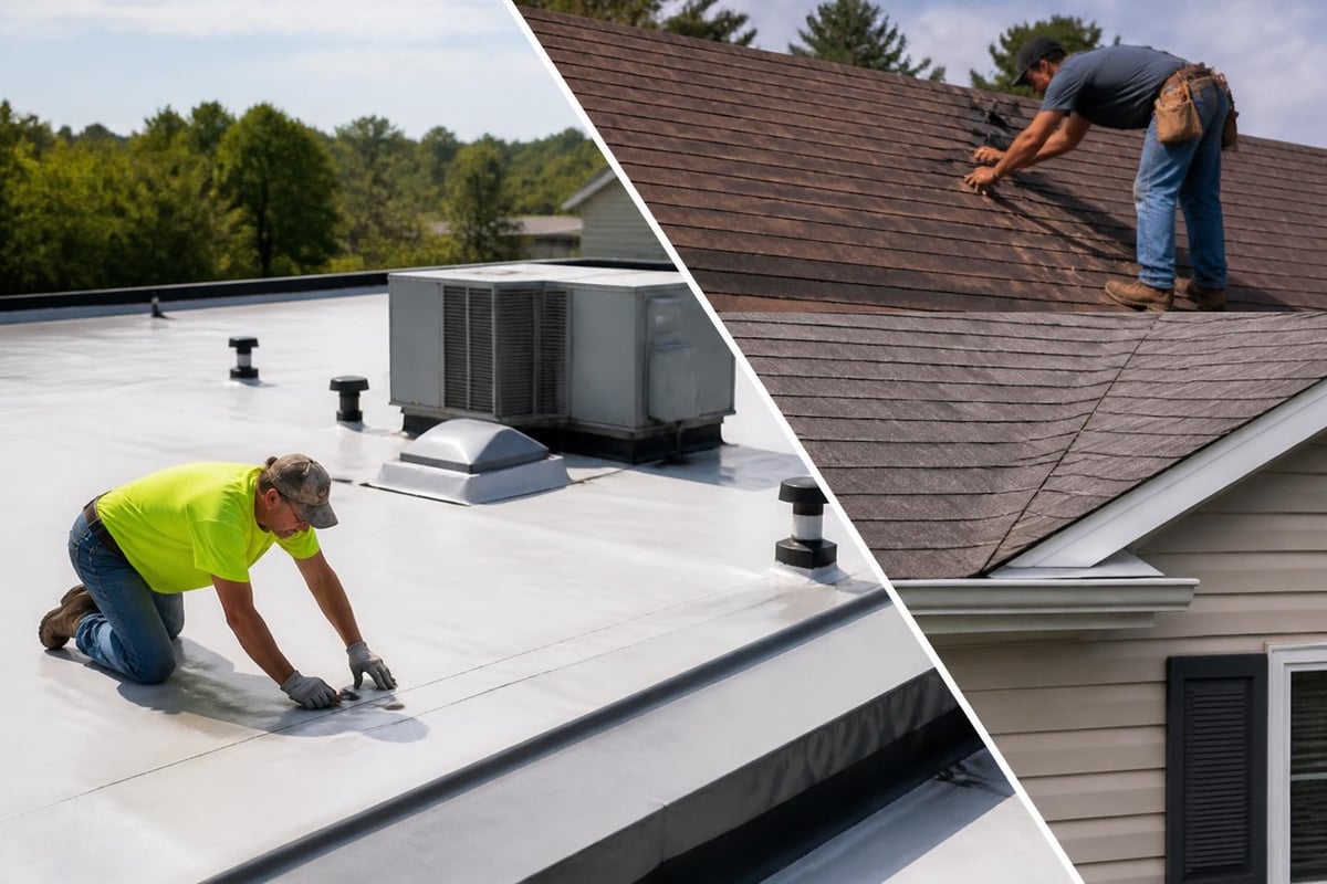 Commercial versus residential roofing