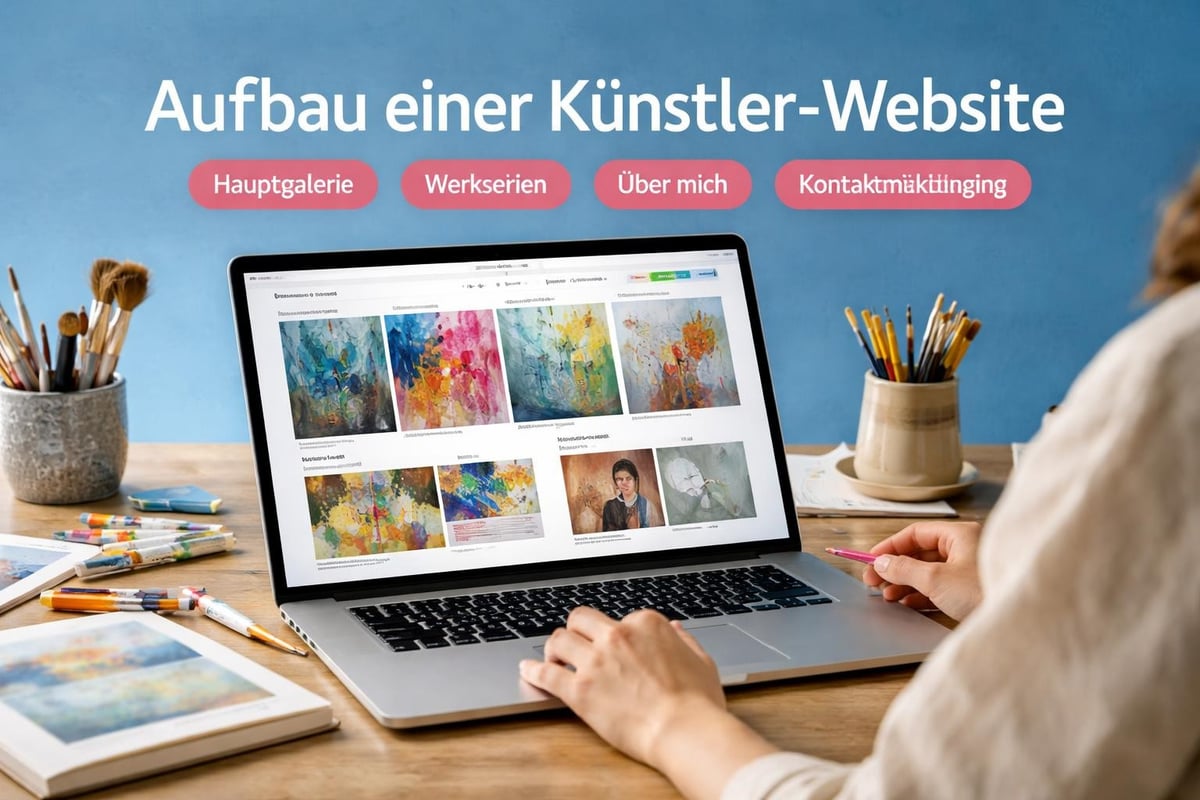 Portfolio-Struktur für Künstler-Websites