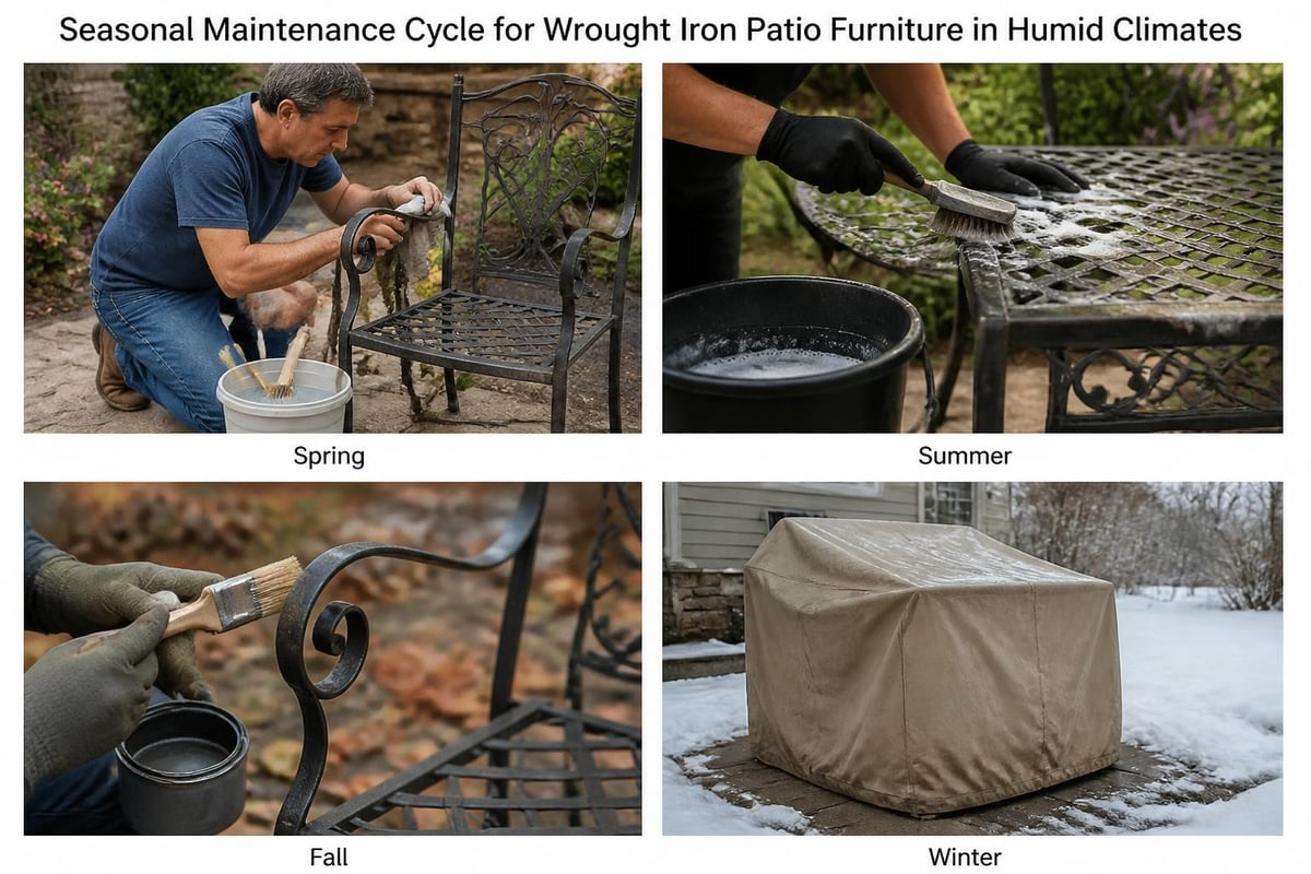 Wrought iron table maintenance