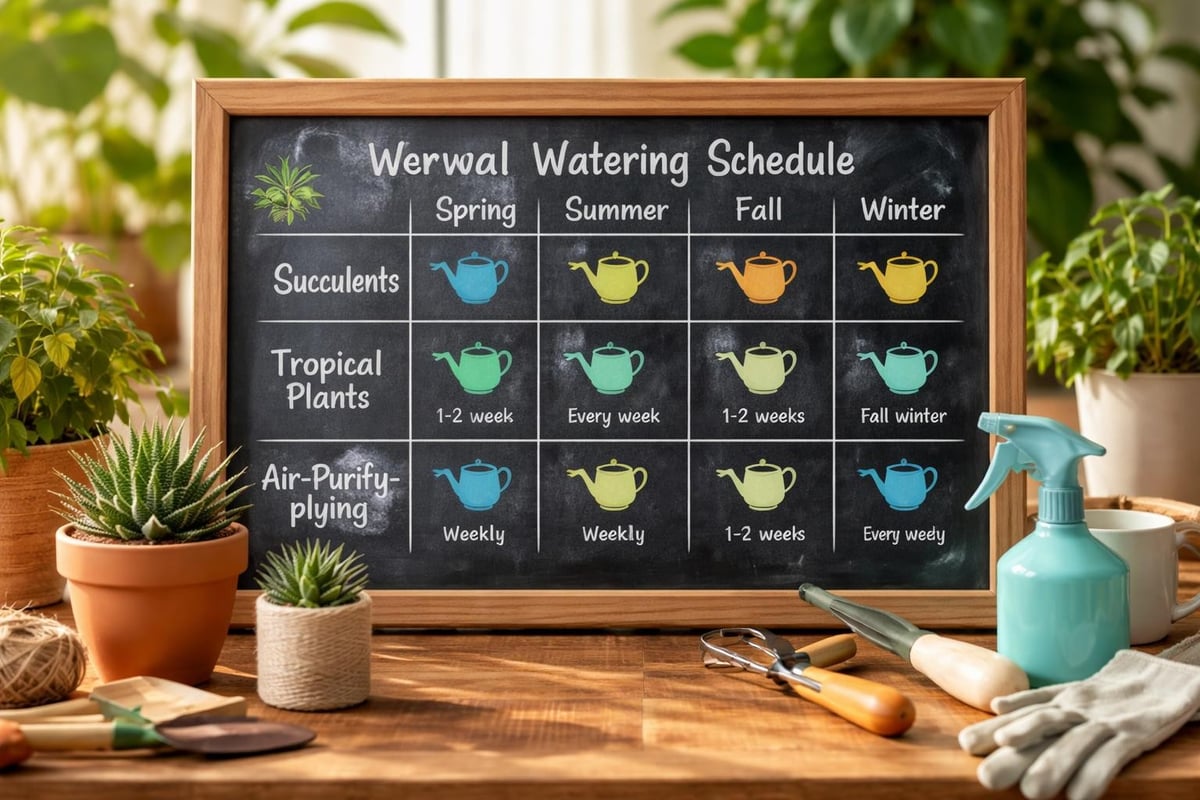 Watering schedule chart
