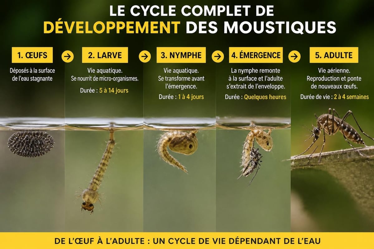 Cycle de reproduction des moustiques