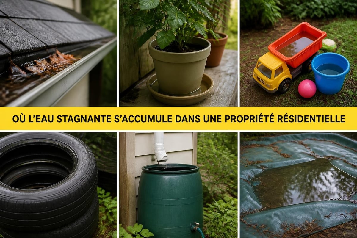 Points d'eau stagnante à surveiller