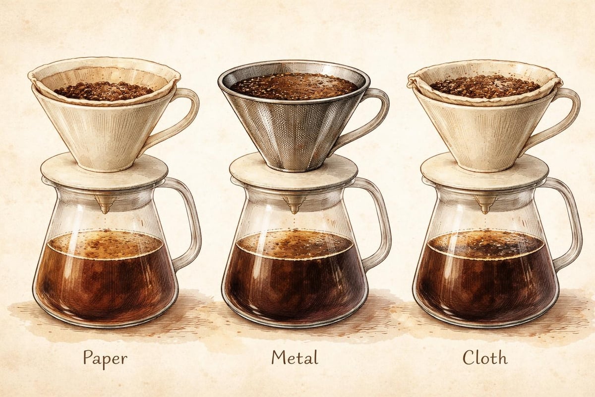 Filter material comparison