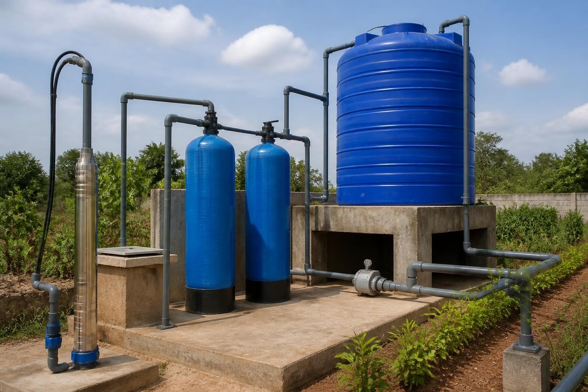 Borehole pumping system