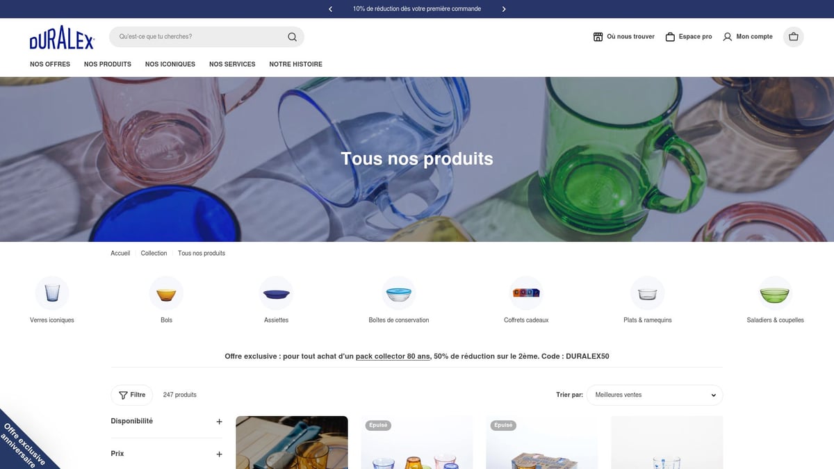 Top 10 Idées Pour Explorer Tous Produits En 2025 - 2. Duralex : Vaisselle iconique et durable pour la maison moderne