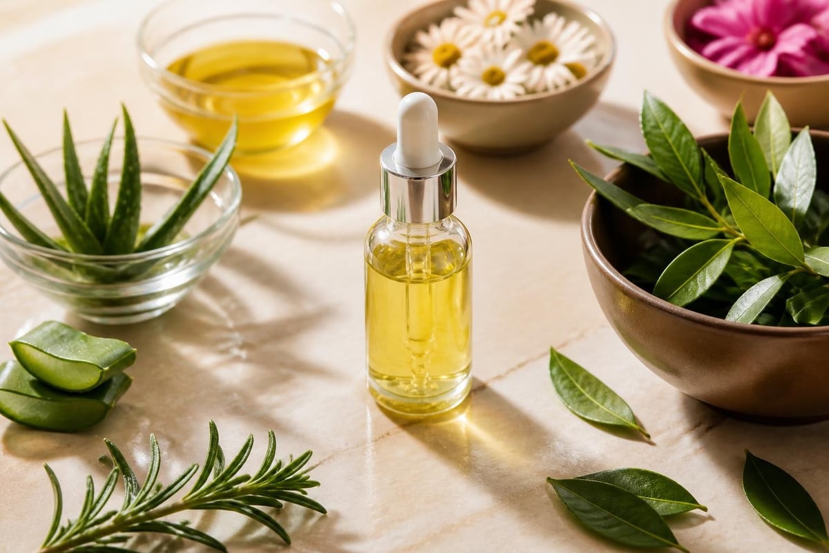 Natural vegan ingredients in face care