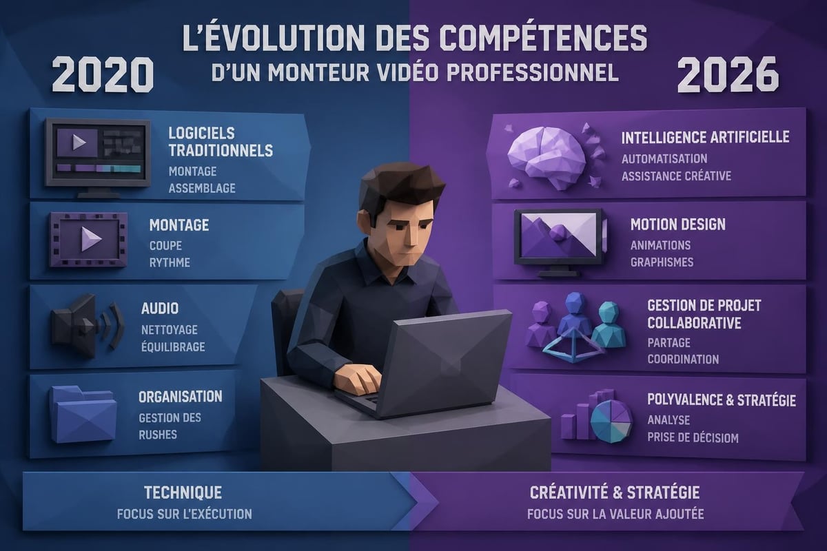 Compétences techniques monteur vidéo