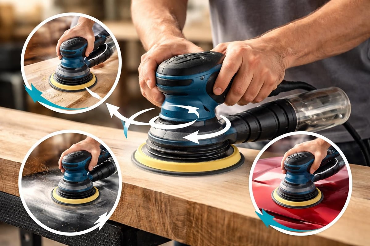 Dubbele beweging excentrische schuurmachine