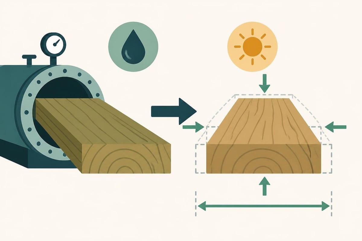 Dimensional movement in treated lumber