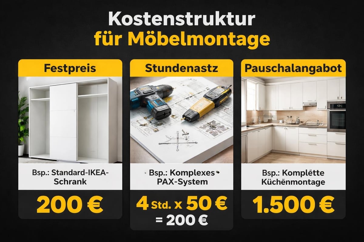 Preismodelle Möbelmontage