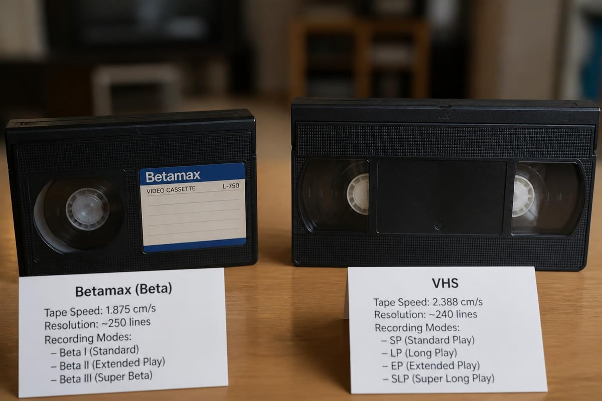 Betamax technical specifications