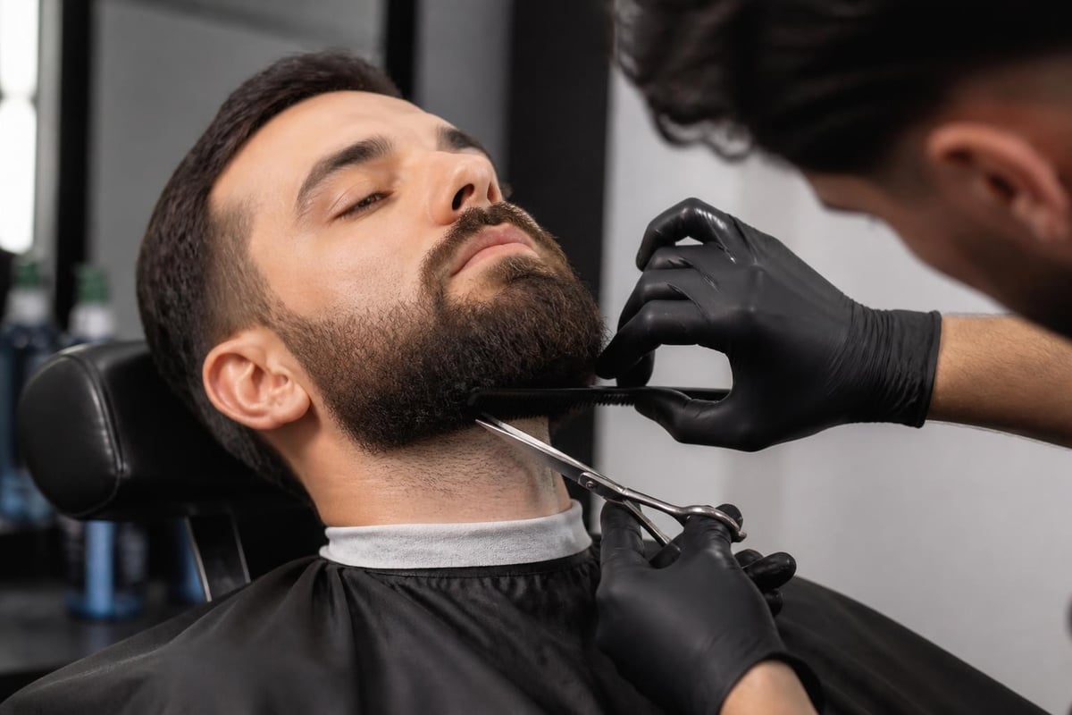Professional beard grooming techniques