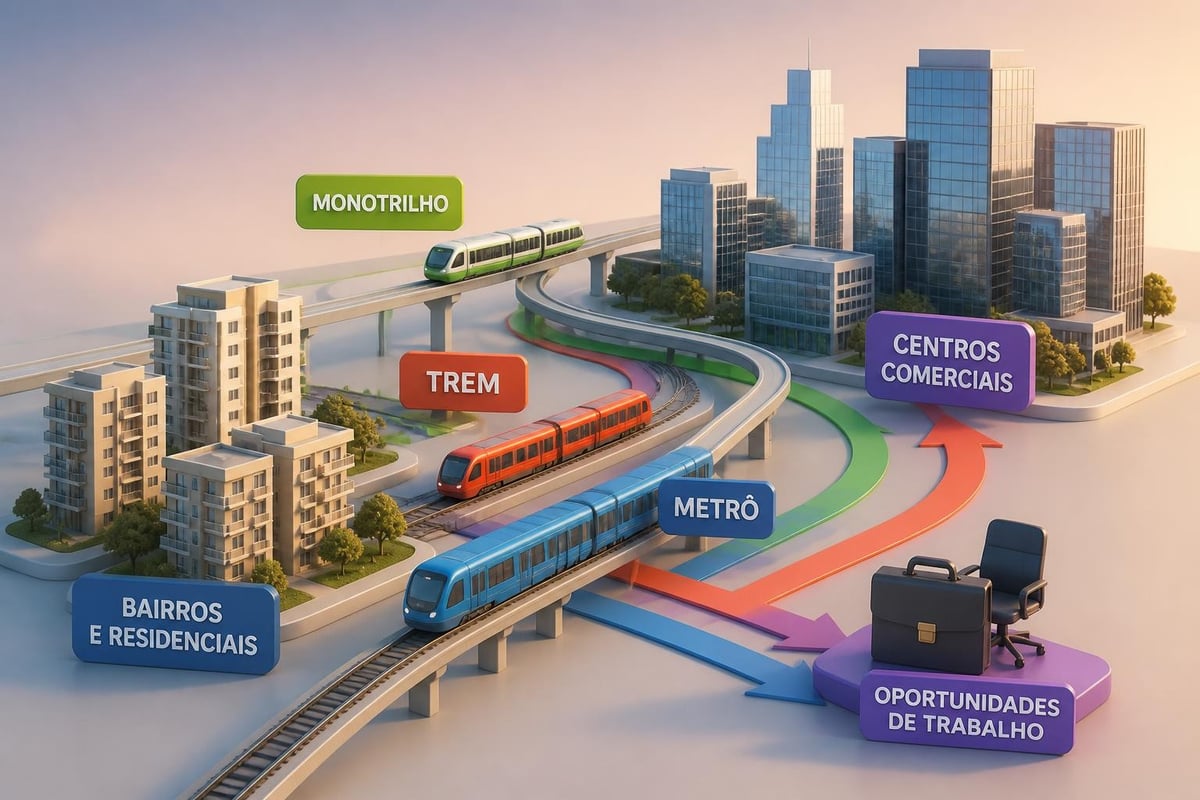 Conexões de transporte na Zona Leste