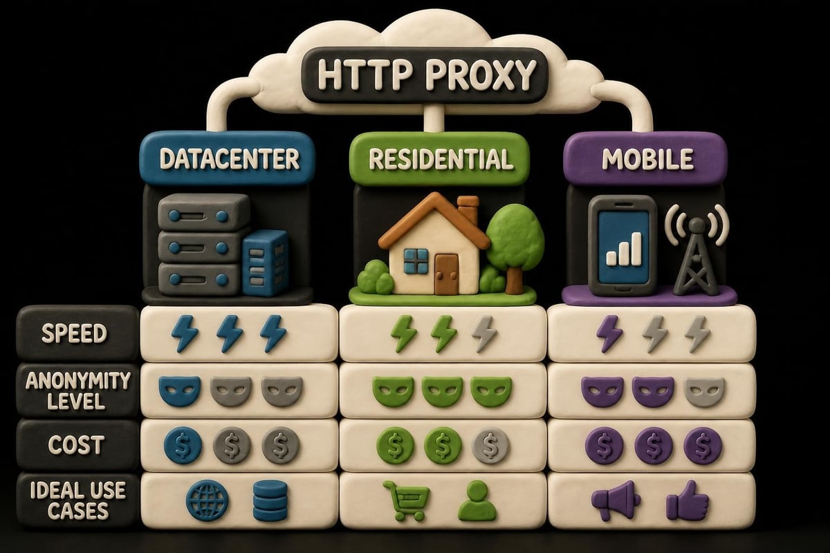 HTTP proxy types comparison
