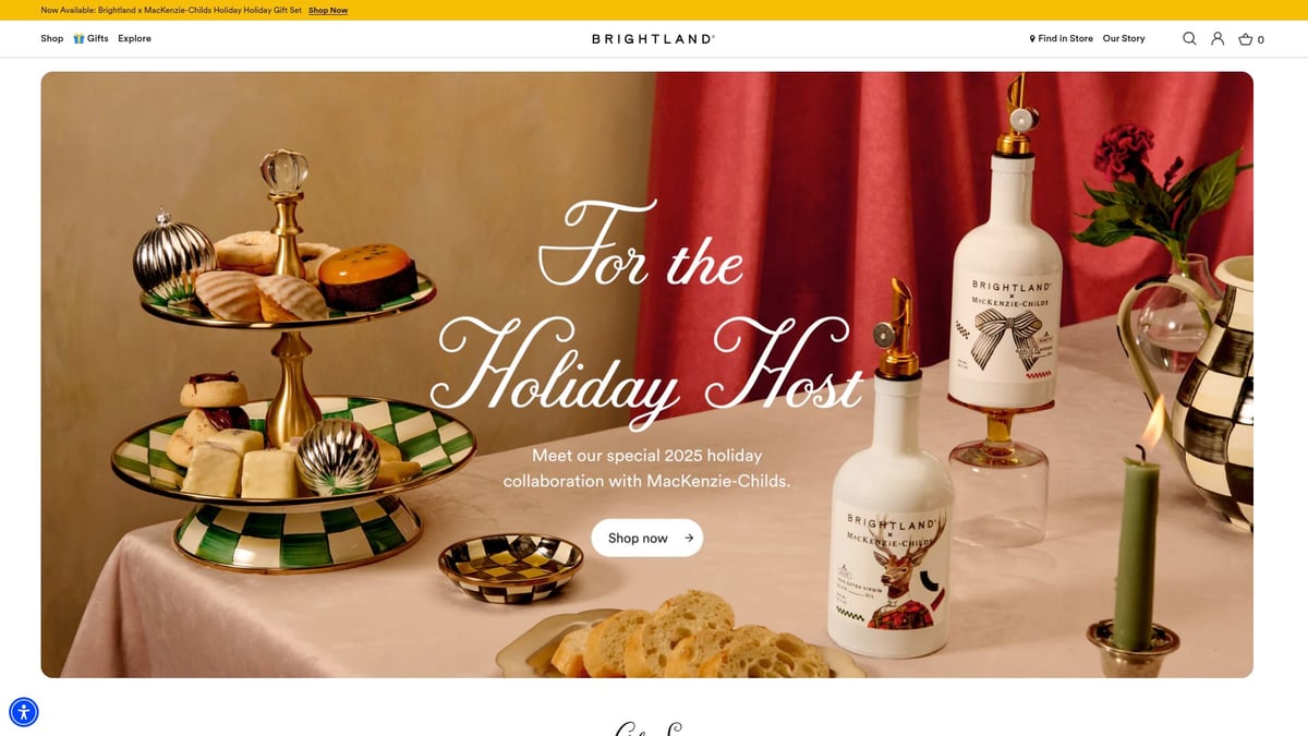 9 Brilliant Good Edible Gifts to Impress in 2025 - Brightland: Artisanal Olive Oil & Vinegar Sets