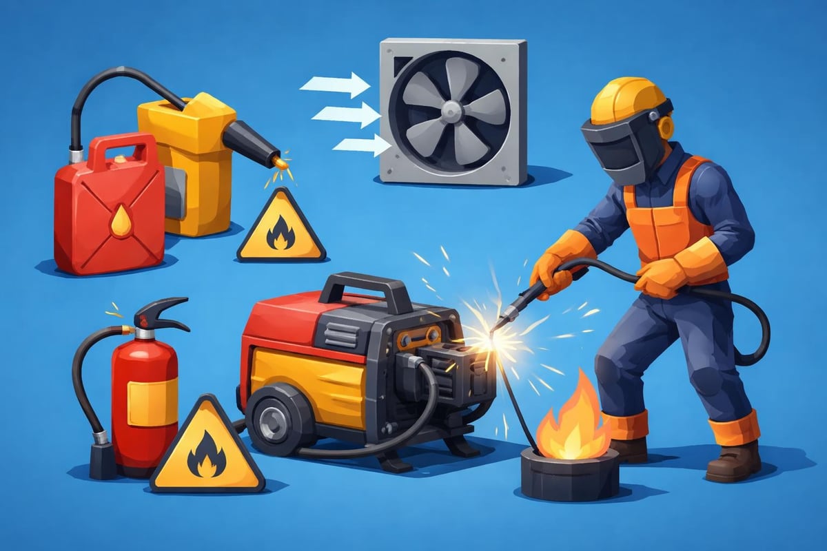 Safety protocols for gasoline welders