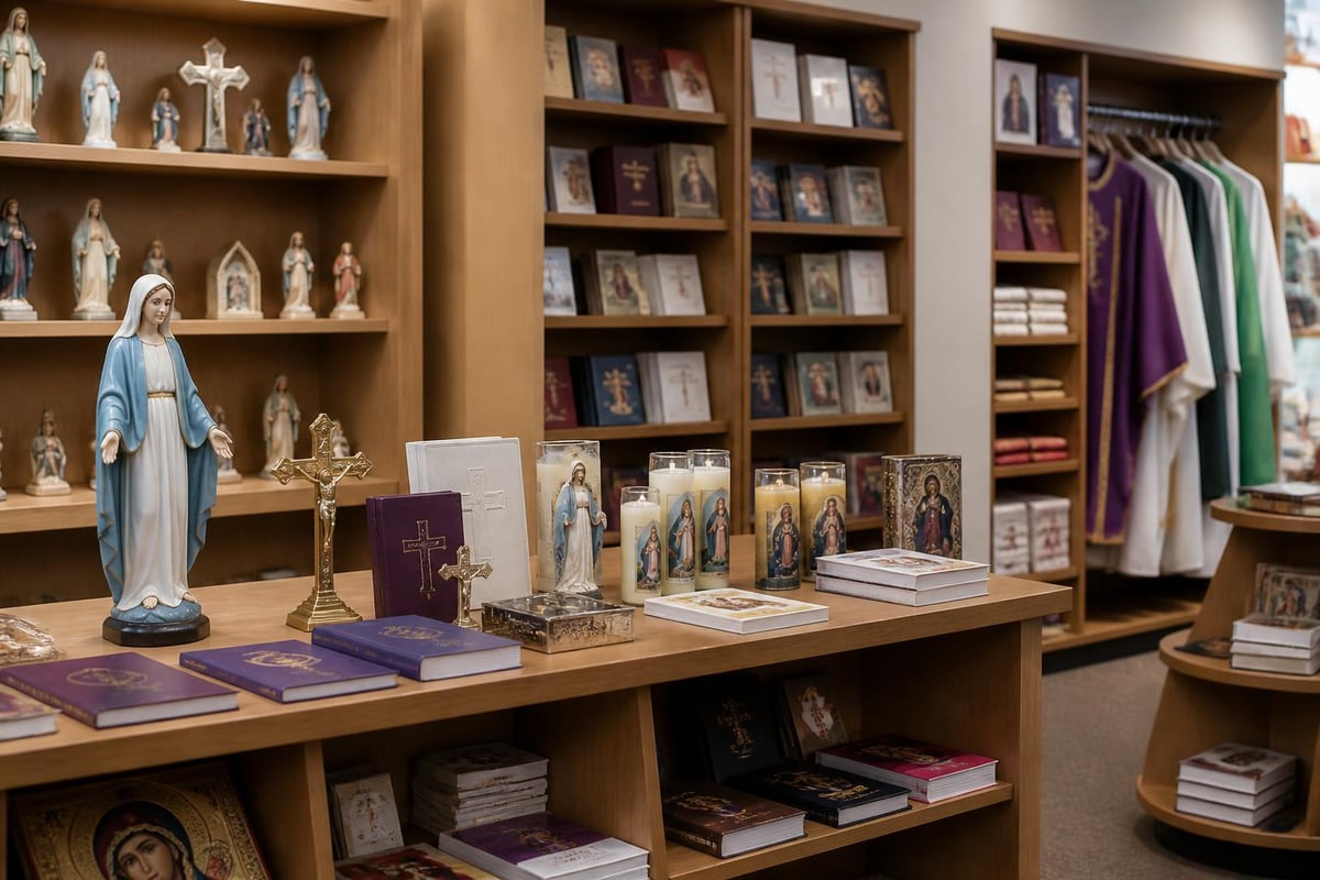 Catholic gift store inventory categories