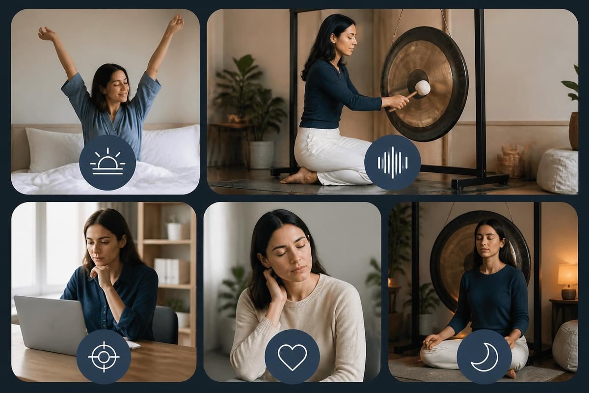 Daily routine integrating gong therapy