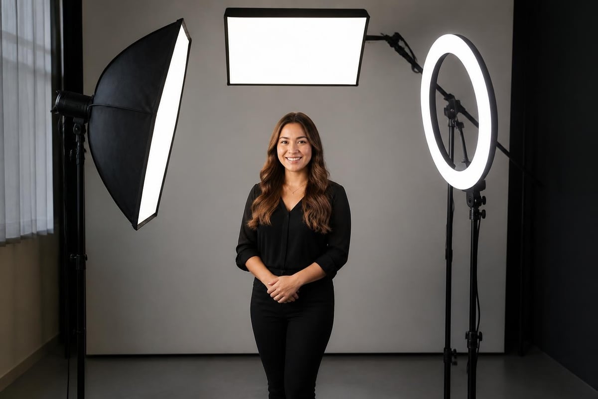Photo booth lighting setup