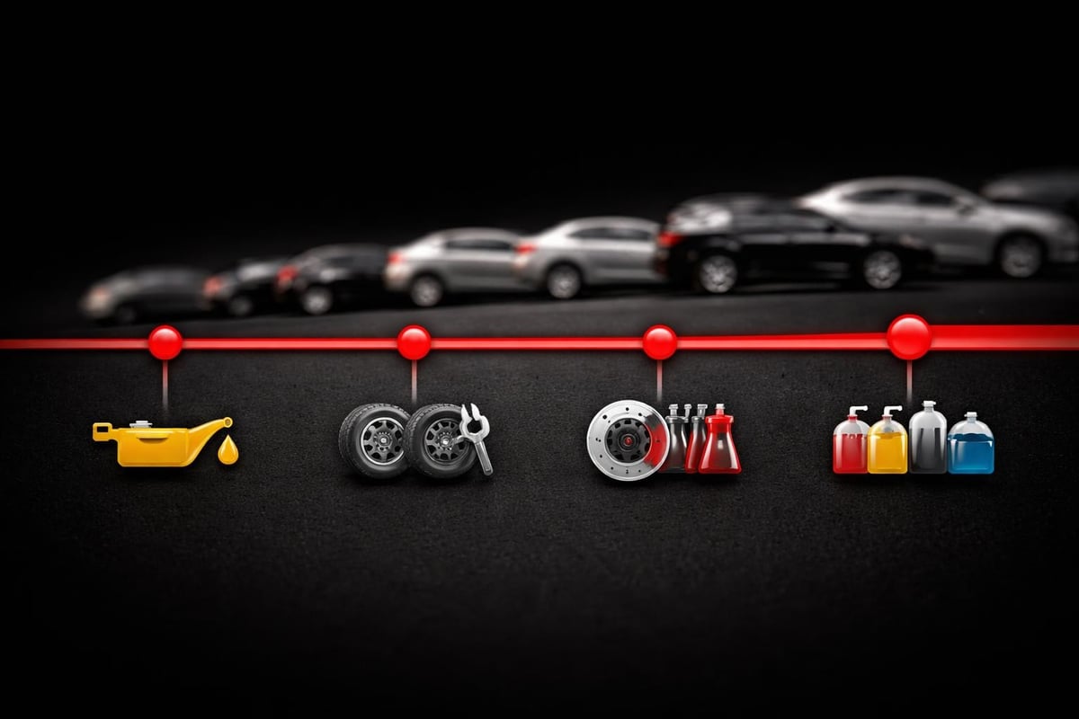 Vehicle maintenance schedule timeline