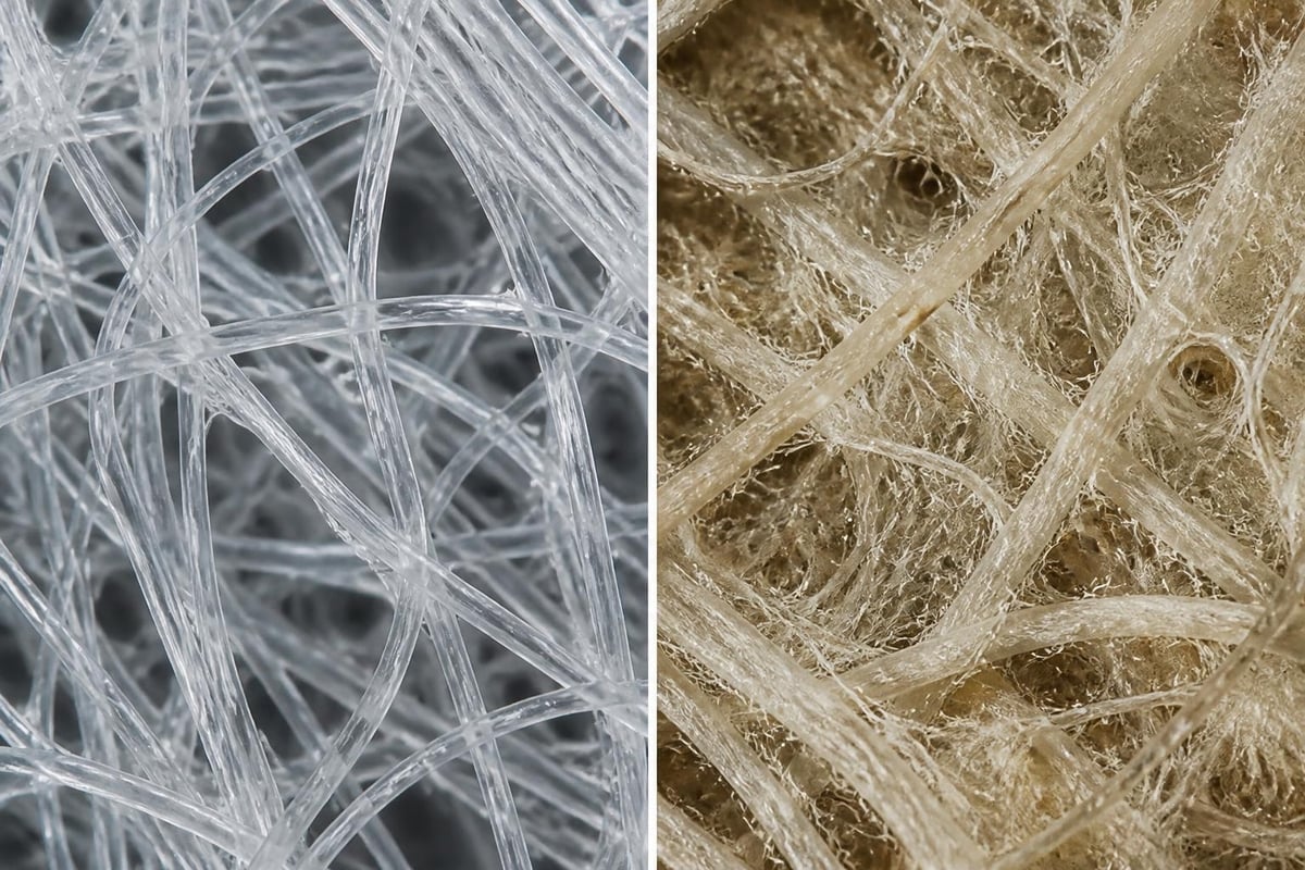 Wool insulation fibre structure