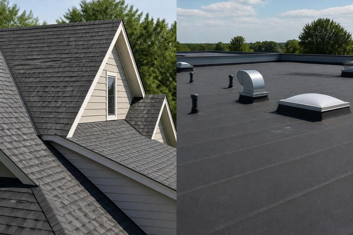 Residential versus commercial roof slopes