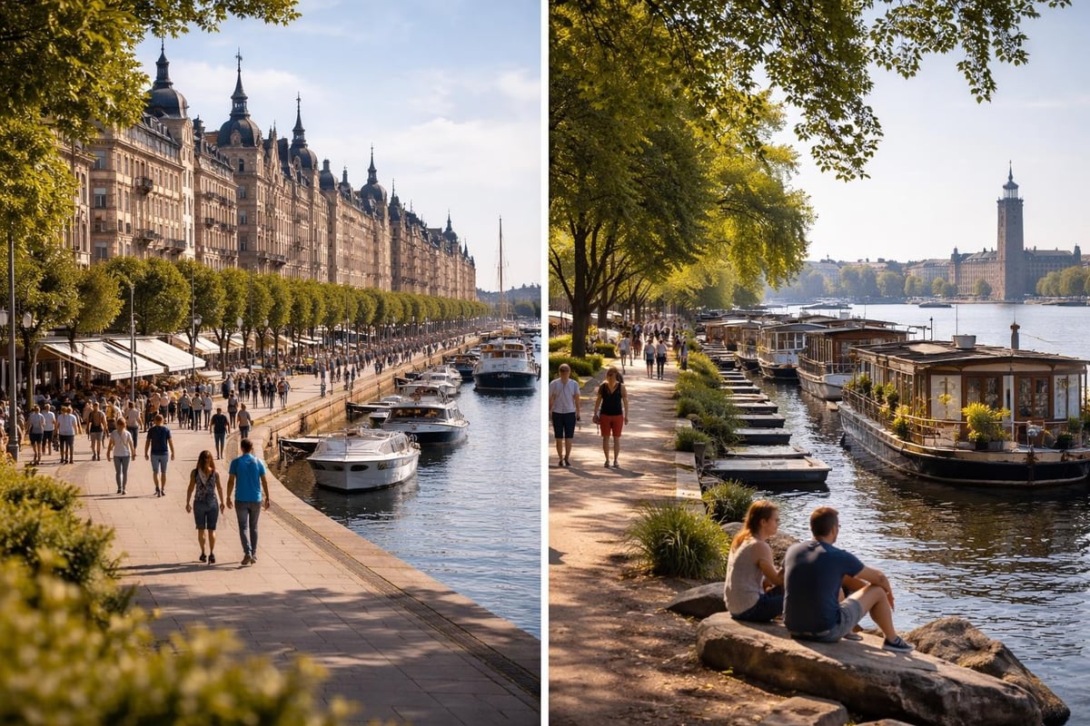 Stockholm waterfront walking paths