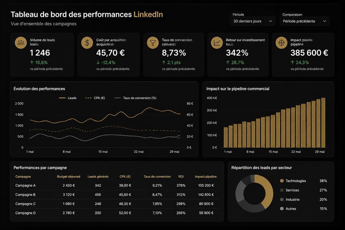 LinkedIn agency results dashboard