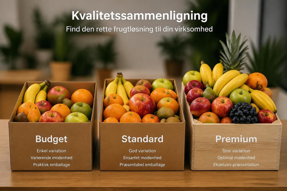 Frugtkvalitet niveauer