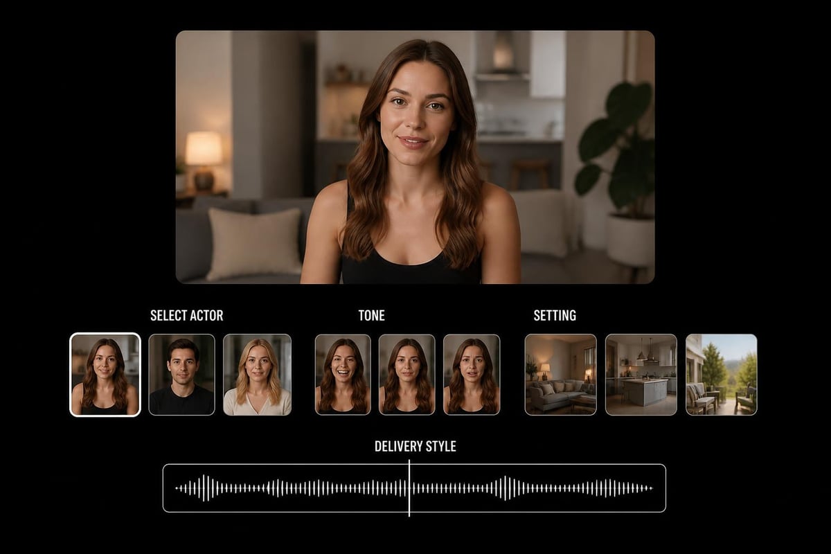 AI actor customization interface