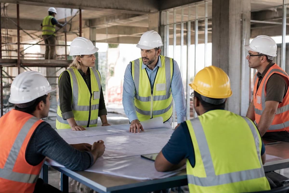 Commercial roofing crew coordination