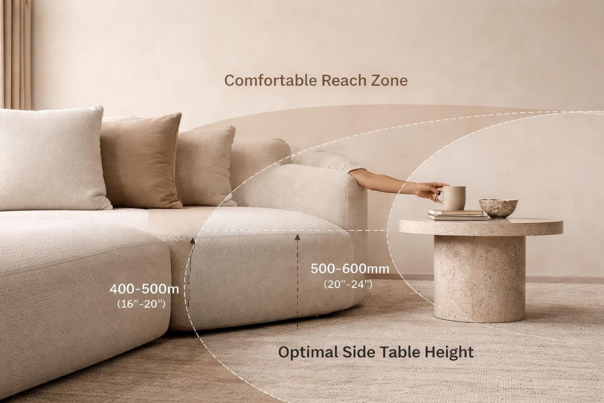 Side table placement principles