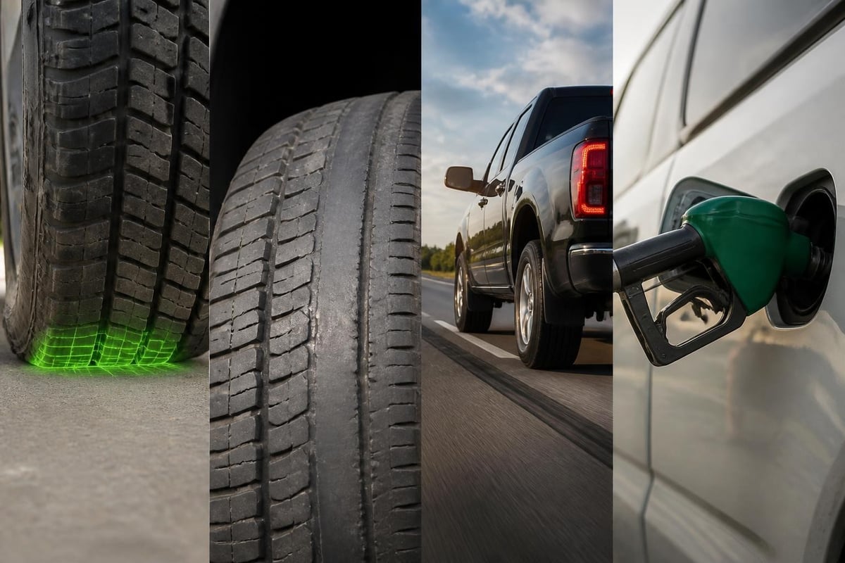 Tire pressure impact diagram
