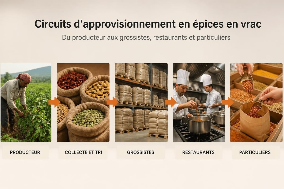 Réseau de distribution épices vrac