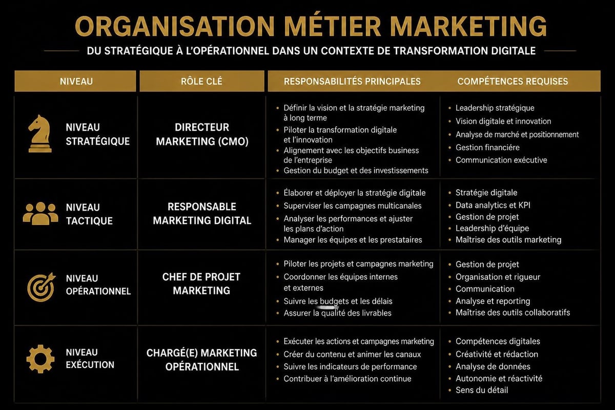 Marketing métier rôles clés