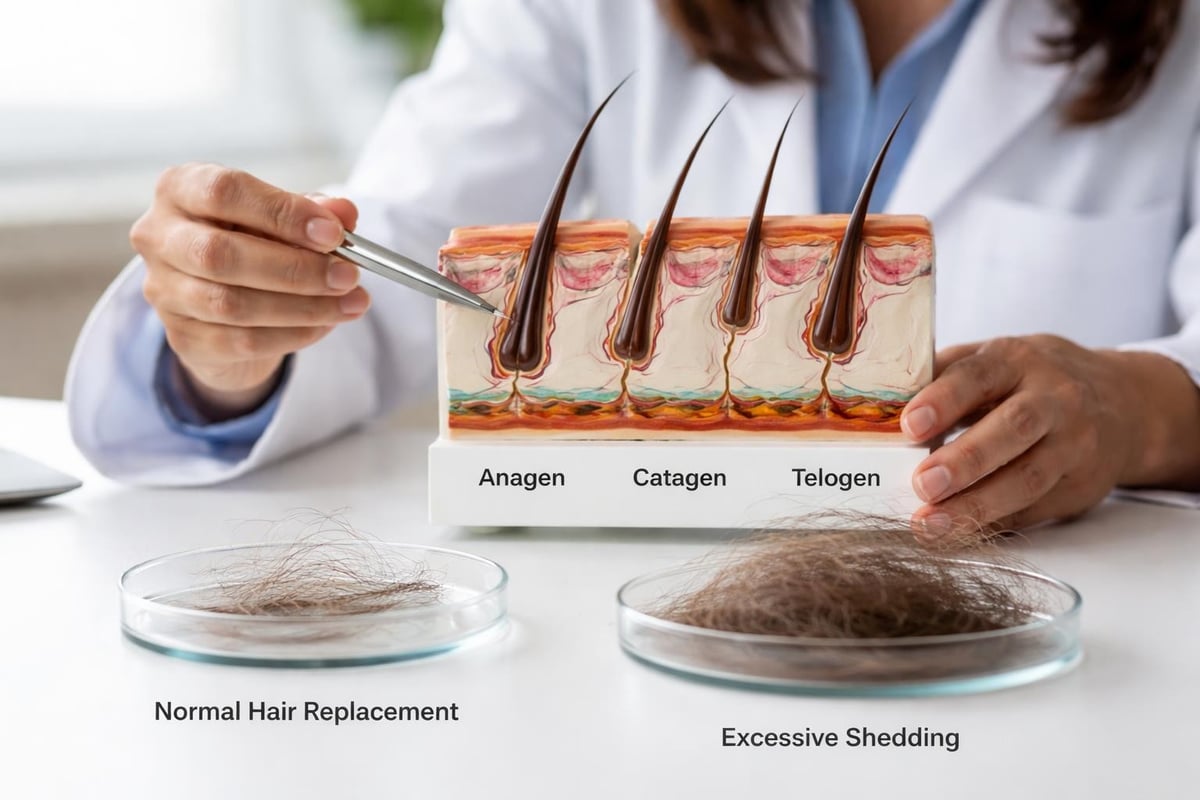 Hair growth cycle phases